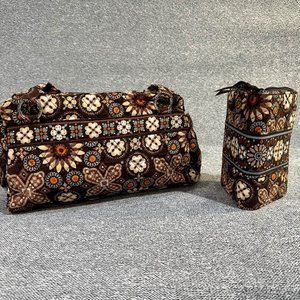 Vera Bradley Whitney Purse & Accordion Zip Wallet-Canyon Brown